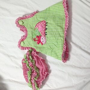 MUDPIE ladybug dress 0-6m